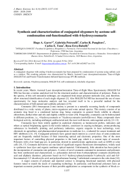 Synthesis and characterization of conjugated olygomers by acetone