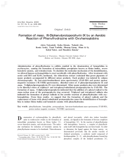 Formation of , -Diphenylprotoporphyrin IX by an Aerobic Reaction of