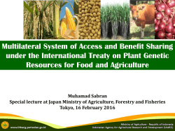 Multilateral System of Access and Benefit Sharing under the