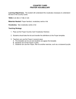 COUNTRY CARD FRAYER VOCABULARY