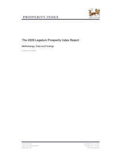 2008 Legatum Prosperity Index Report