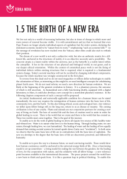1.5 The BirTh of a New era - Terra Nova: Global Revolution and the