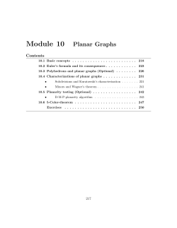 Module 10 Planar Graphs