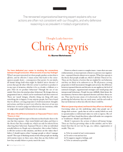 Chris Argyris - Rotman School of Management