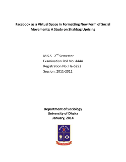 Facebook as a Virtual Space in Formatting New Form of Social