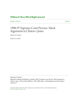1996-97 Supreme Court Preview: Mock Arguments in Clinton v. Jones