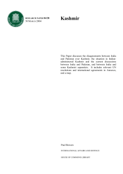 Kashmir - Parliament UK