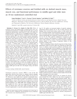 Effects of resistance exercise and fortified milk on skeletal muscle