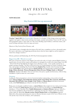 Hay Festival 2015 line