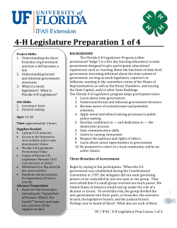 4-H Legislature Preparation 1 of 4 - Florida 4-H