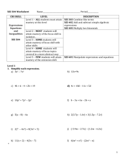 Unit 14 XEI 504 Worksheet