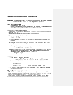 Example 1. Liquid ethanol (C2H6O) has a