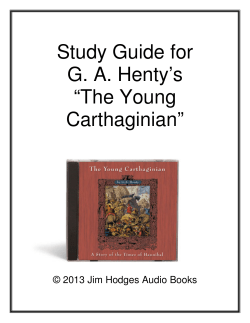 Study Guide for GA Henty`s &ldquo;The Young Carthaginian&rdquo;