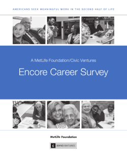 MetLife Foundation/Civic Ventures Encore Career Survey 2008