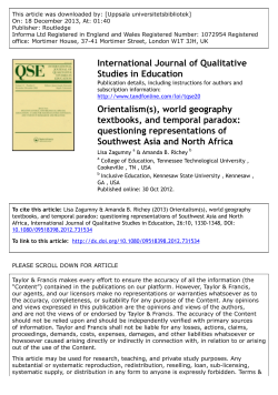 International Journal of Qualitative Studies in