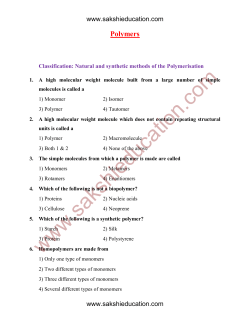 Polymers - Sakshieducation.com