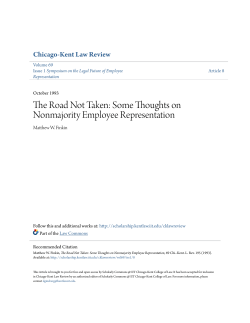 The Road Not Taken: Some Thoughts on Nonmajority Employee