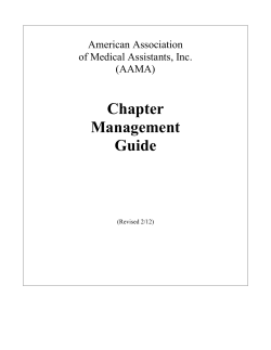Chapter Management Guide - American Association of Medical