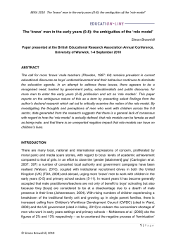 The `brave` man in the early years