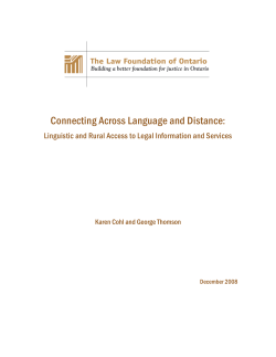 Connecting Across Language and Distance: Linguistic and Rural