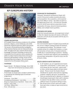 AP EUROPEAN HISTORY
