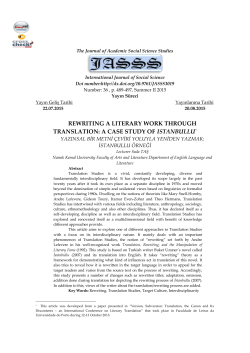 rewriting a literary work through translation