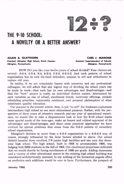 the 9-10 school: a novelty or a better answer?