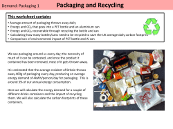 Packaging and Recycling