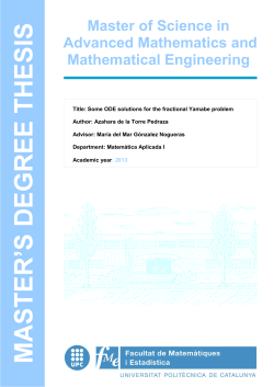 Master of Science in Advanced Mathematics and