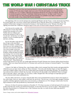 German and British soldiers meet in no man`s land