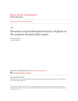 Structures and transformation kinetics of phases in the uranium