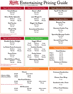 Entertaining Pricing Guide