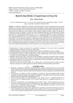 Rural-Urban Divide: 6 Urgent Issues to Focus On