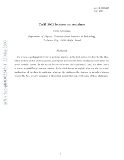TASI 2002 lectures on neutrinos