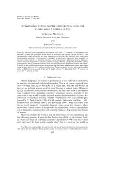 DECOMPOSING WORLD INCOME DISTRIBUTION: DOES THE