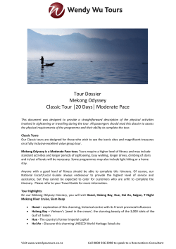 Tour Dossier Mekong Odyssey Classic Tour 20