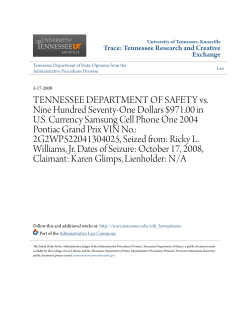 TENNESSEE DEPARTMENT OF SAFETY vs. Nine Hundred