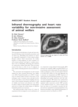 Infrared thermography and heart rate variability for non