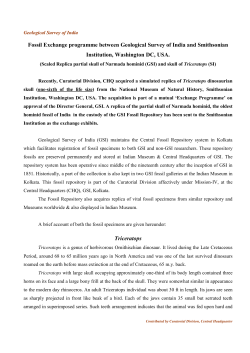 Fossil Exchange programme between GSI and Smithsonian