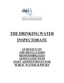 THE DRINKING WATER INSPECTORATE