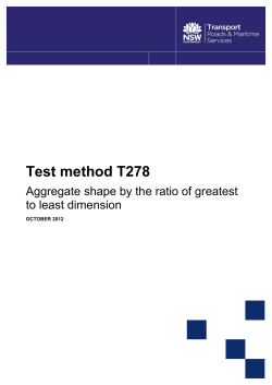 Test method T278 - Roads and Maritime Services