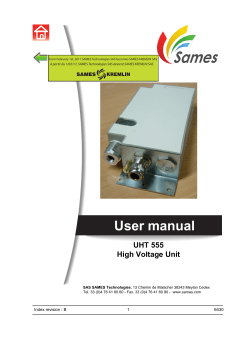 User manual - SAMES KREMLIN