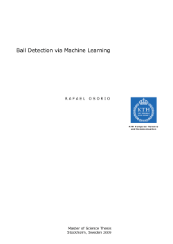 Ball Detection via Machine Learning