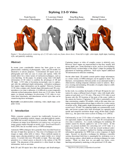 Stylizing 2.5-D Video - Cornell Computer Science