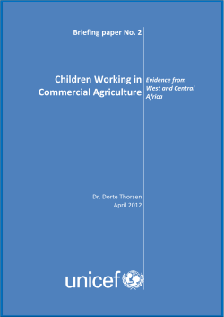 Children Working in Commercial Agriculture