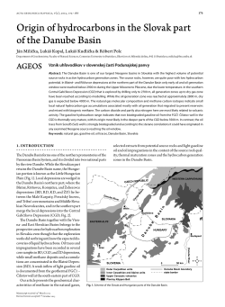 Origin of hydrocarbons in the Slovak part of the Danube Basin