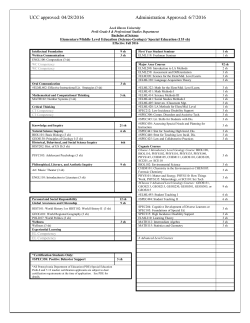 Checksheet - Lock Haven University