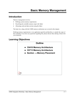 Basic Memory Management