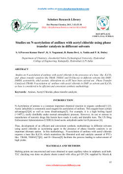 Studies on N-acetylation of anilines with acetyl chloride using phase