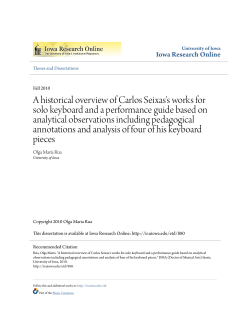 A historical overview of Carlos Seixas`s works for solo keyboard and